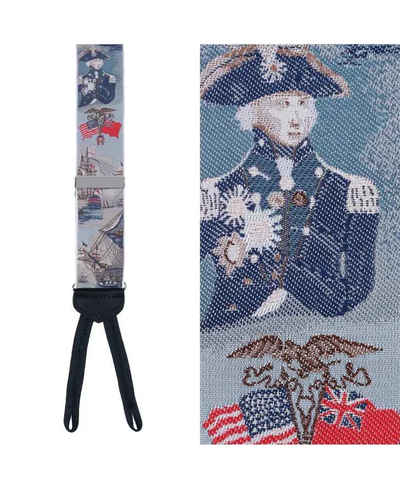 Trafalgar Men's Limited Edition The Commander Woven Silk Formal End Suspenders