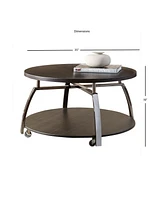 Steve Silver Coham 35" Round Laminate Top Cocktail Table