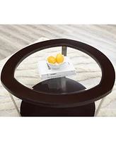 Steve Silver Duncan 35" Round Mixed Media Cocktail Table