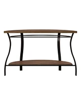 Steve Silver Denise 48" Demilune Wood and Metal Sofa Table