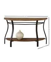 Steve Silver Denise 48" Demilune Wood and Metal Sofa Table