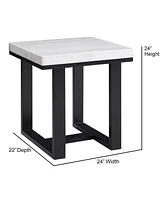 Steve Silver Lucca 24" Marble Top End Table