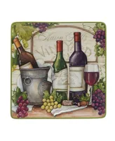 Certified International Meadow Brook Vineyard Square Platter 12.5"