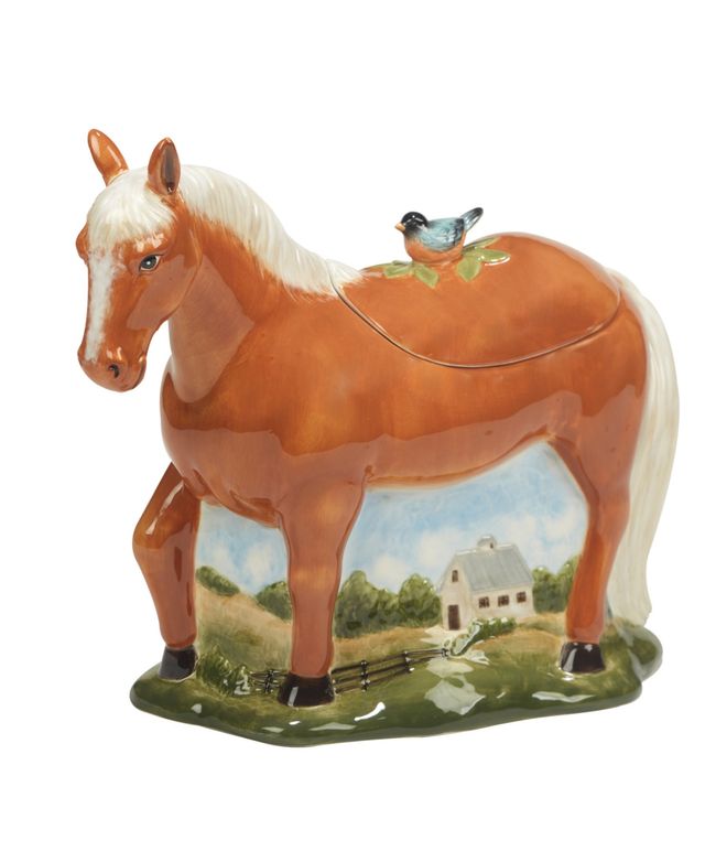 Certified International York Stables 3-d Horse Cookie Jar