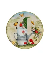 Certified International Garden Gnomes Set of 4 Salad Plate 9"