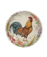 Certified International Floral Rooster Set of 4 Soup/Pasta Bowl 9"