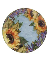 Certified International Sunflower Bouquet Set of 4 Dinner Plate 11"