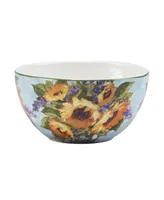 Certified International Sunflower Bouquet Set of 4 Ice Cream Bowl