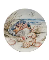 Certified International Coastal Landscape Set of 4 Dinner Plate 11"