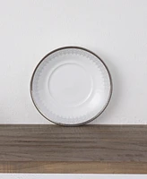 Noritake Silver Colonnade 4 Piece Saucer Set, Service for 4