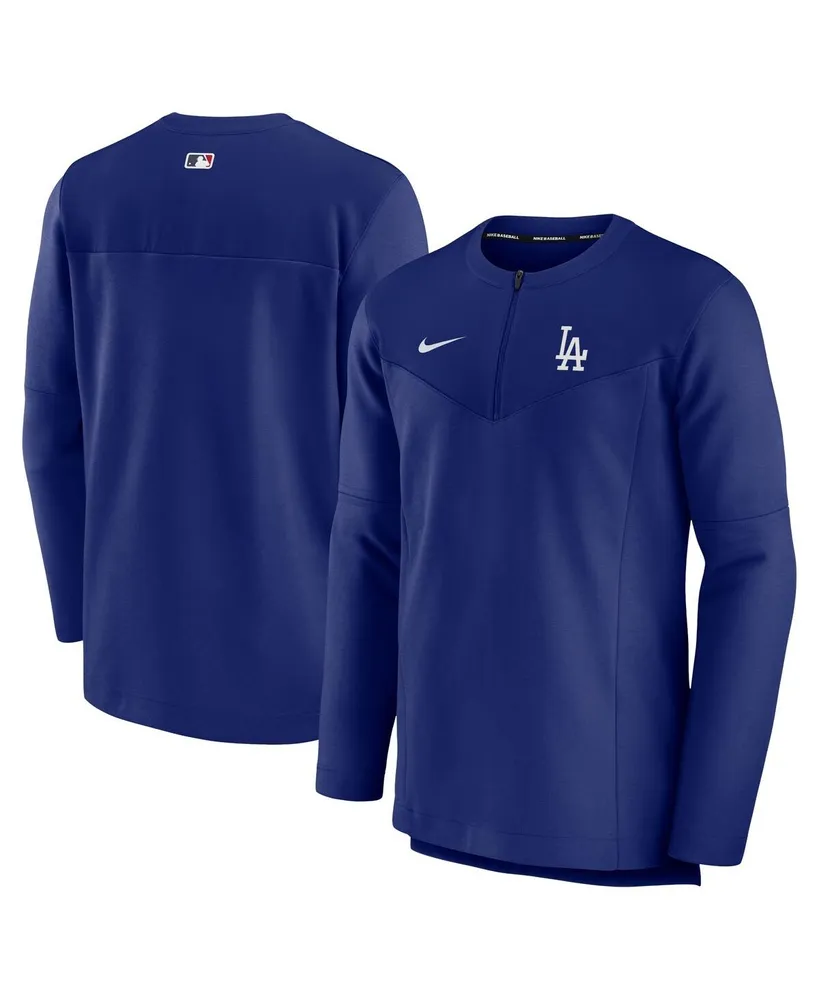 Men's Nike Royal Los Angeles Dodgers Authentic Collection Game Time Performance Half-Zip Top