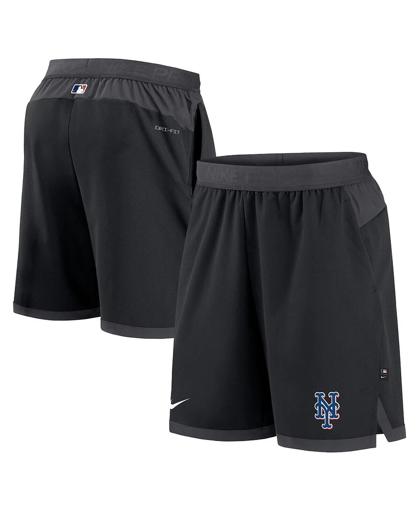 Men's Nike Black New York Mets Authentic Collection Flex Vent Performance Shorts