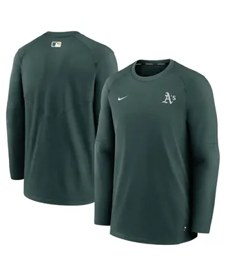 Men's Nike Green Oakland Athletics Authentic Collection Logo Performance Long Sleeve T-shirt