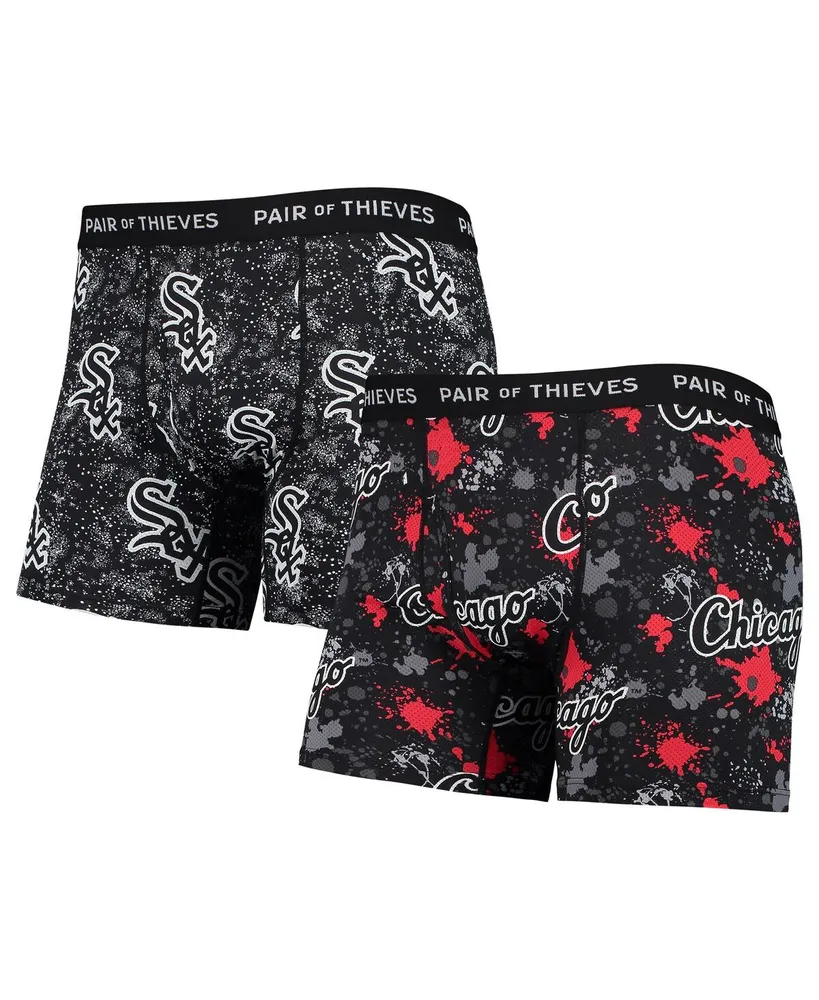 Pair Of Thieves Men's Pair of Thieves Black Chicago White Sox Super Fit 2- Pack Boxer Briefs Set