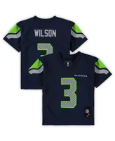 Preschool Boys and Girls Russell Wilson College Navy Seattle Seahawks Replica Player Jersey