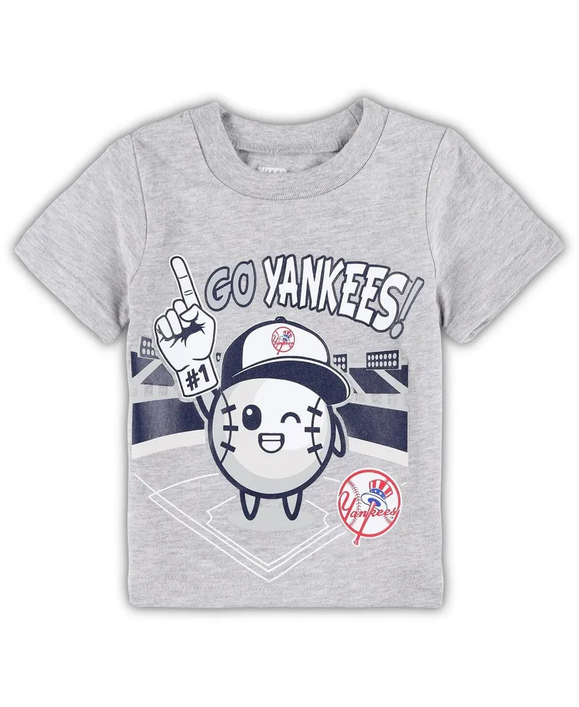 Infant Boys and Girls Heather Gray New York Yankees Ball Boy T-shirt
