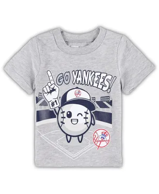 Infant Boys and Girls Heather Gray New York Yankees Ball Boy T-shirt