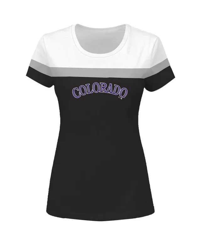 Women's New Era Black Colorado Rockies Tie-Dye Long Sleeve T-Shirt