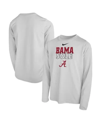 Big Boys and Girls Nike White Alabama Crimson Tide Sole Bench T-shirt