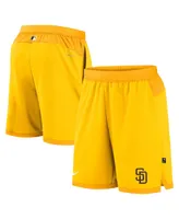 Men's Nike Gold San Diego Padres Authentic Collection Flex Vent Performance Shorts