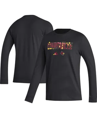 Men's adidas Black Louisville Cardinals Honoring Black Excellence Long Sleeve T-shirt