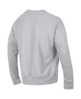 Men's Champion Heathered Gray Indiana Hoosiers Arch Reverse Weave Pullover Sweatshirt