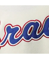 Men's '47 Brand Cream Atlanta Braves Trifecta Shortstop Pullover Hoodie