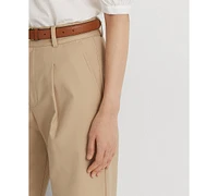 Lauren Ralph Lauren Double-Faced Stretch Cotton Ankle Pants