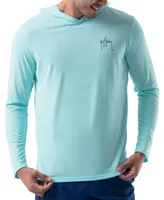 Guy Harvey Men's Scribble Marlin Cationic Performance Hoodie