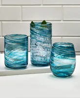 Mikasa Color Swirl 16 Ounce Stemless Glass 4-Piece Set