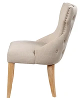 Allia Tufted Wingback Side Chair 2 Piece Set