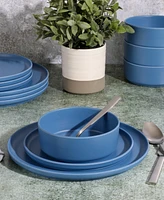 Gibson Canyon Crest Stackable Matte Melamine 12 Piece Set, Service for 4