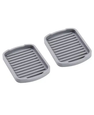 Cheer Collection Silicone Soap Tray, Small, 2 Pack