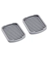 Cheer Collection Silicone Soap Tray, Small, 2 Pack