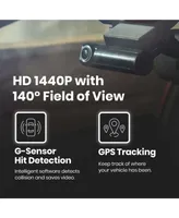 Sylvania Roadsight Stealth Dash Camera - 140 Degree View, Hd 1440p, 16GB Sd Memory Card Included, Loop Recording, G