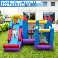 Costway Mighty Inflatable Bounce House Castle Jumper Moonwalk Bouncer Without Blower