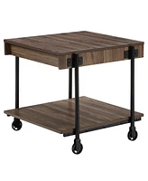 Furniture of America Luther 2 Piece Steel Industrial Coffee End Table Set