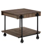 Furniture of America Luther 22" Steel Industrial End Table