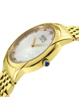 Gevril Women's Airolo Swiss Quartz Gold-Tone Stainless Steel Watch 36mm