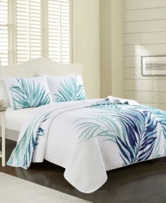 Elise James Home Palm Leaf Tropical Jungle Quilt Set Collection