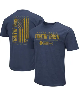 Men's Colosseum Navy Notre Dame Fighting Irish Oht Military-Inspired Appreciation Flag 2.0 T-shirt