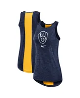 Women's Nike Navy Milwaukee Brewers Right Mix High Neck Tank Top