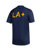 Men's adidas Navy La Galaxy Team Jersey Hook Aeroready T-shirt