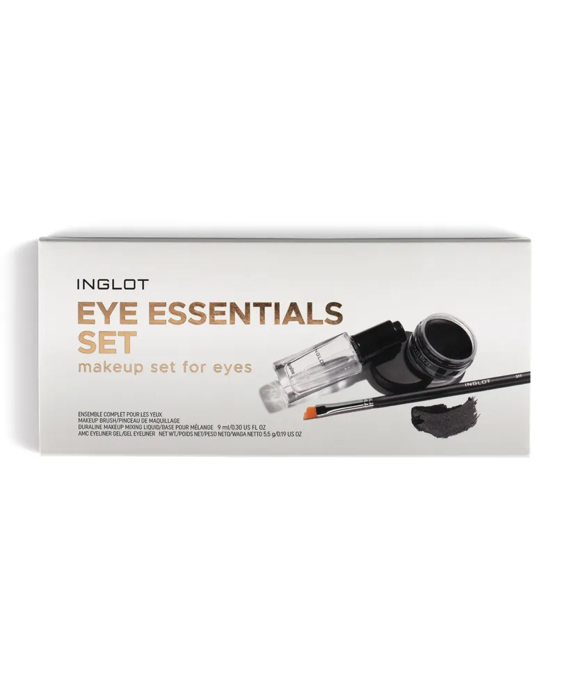 Inglot Eye Essential Set Duraline with Amc Eyeliner Gel 77 and Makeup Brush 31T, 3 Piece