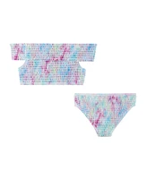 Andy & Evan Toddler/Child Girls Purple Tie Dye Bikini Set