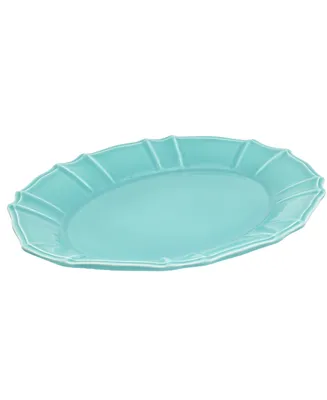 Euro Ceramica Chloe Turquoise Oval Platter