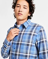 Sun + Stone Men's Diego Plaid Long-Sleeve Shirt, Created for Macy's