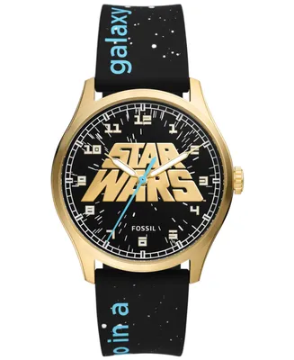 Fossil Unisex Special Edition Star Wars Three-Hand Black Silicone Watch, 42mm