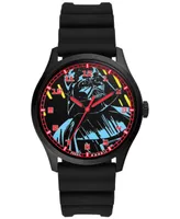 Fossil Unisex Special Edition Star Wars Darth Vader Three-Hand Black Silicone Watch, 42mm