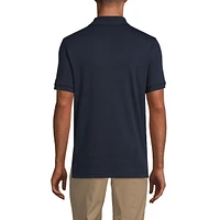 Lands' End Men's Short Sleeve Tailored Fit Interlock Polo Shirt